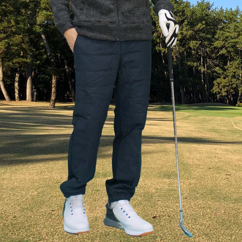 ダウンパンツ メンズ ゴルフパンツ 暖か裏起毛 裏フリースボア ゴルフ