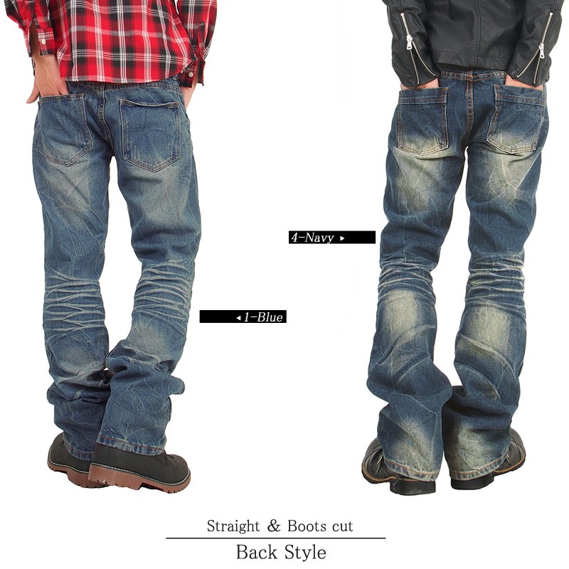デニム メンズ デニムパンツ ジーンズ ストレートデニム ブーツカットデニム Used加工 Zc Denim 4 Most 人気メンズ服通販のmostshop 通販 Yahoo ショッピング