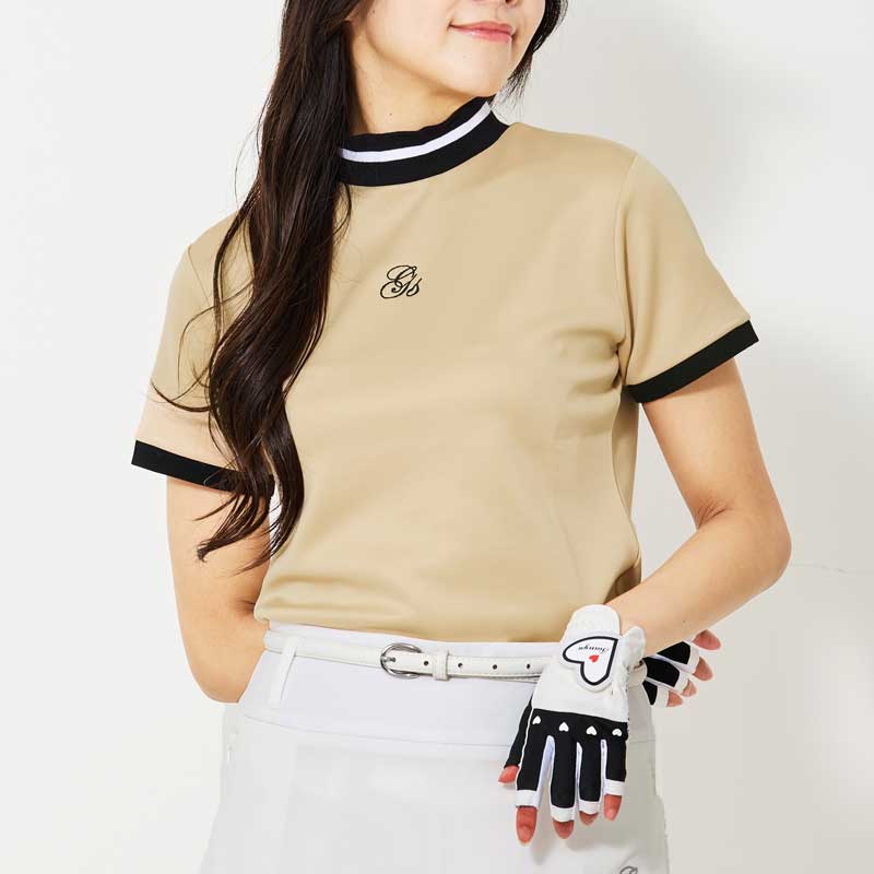 ゴルフウェア レディース モックネック gs GOLF ポロシャツ ハイネック