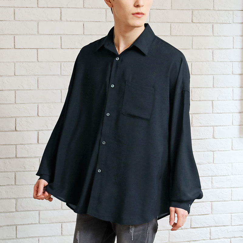 メンズ 長袖シャツ ドロップショルダー 大きめ 肩落ち Y04544 tim3368-01.jpg