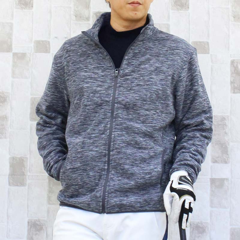 【Agsiel】パーカーフルジップ あったかゴルフジャケット 黒 メンズ M ゴルフジャケット ゴルフウエア メンズ マウンテンパーカー 秋 冬