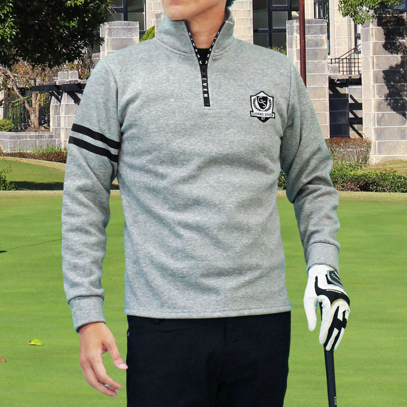 ゴルフ トレーナー メンズ ゴルフウェア 暖かい裏起毛シャギーボア