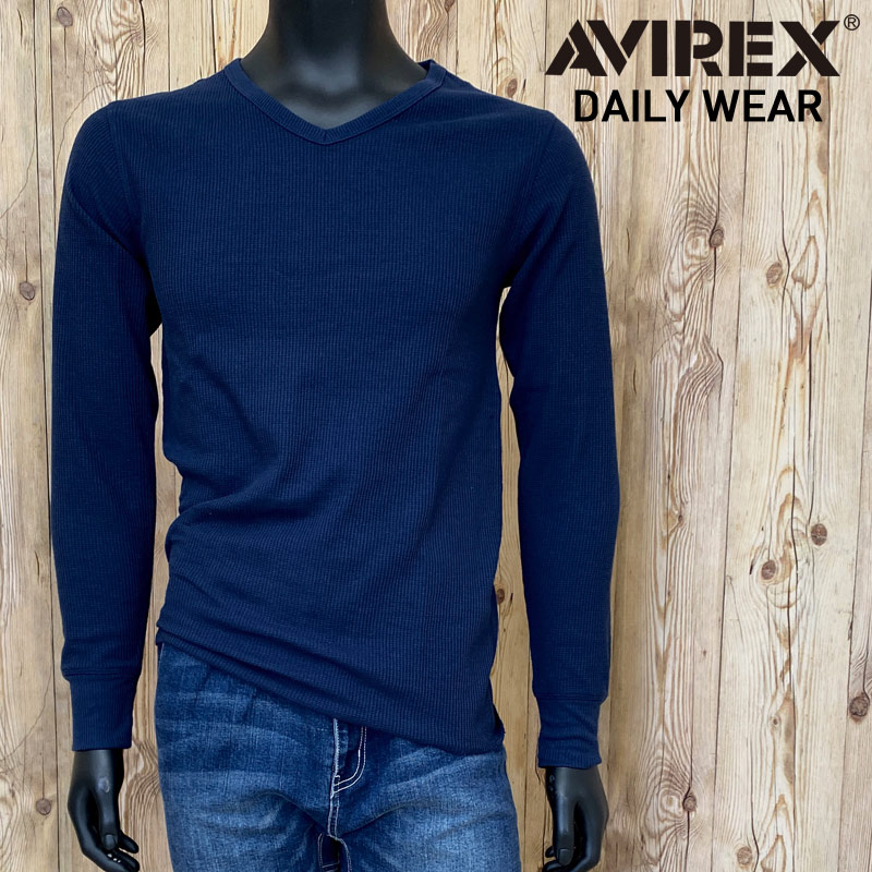 AVIREX アビレックス ロングTシャツ メンズ 長袖 サーマル V