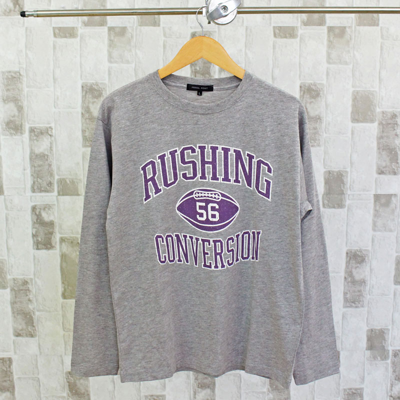 ロンT メンズ ロングTシャツ 長袖Tシャツ クルーネック ティーシャツ アメカジ ミリタリー ロゴプリント カットソー 綿 サイズ M L LL(XL) 3L | ブランド登録なし | 07
