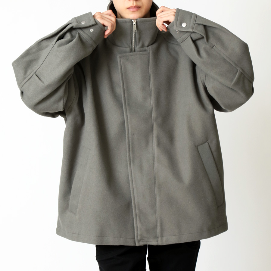 ブルゾン メンズ オーバーサイズ テックウール ドルマン スタンド
