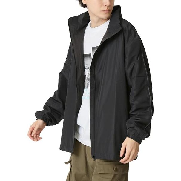 ブルゾン メンズ 裏メッシュ スタンドカラージャケット シャカシャカ