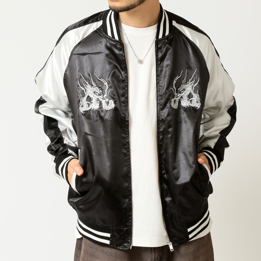 メンズスカジャン（色：パープル系）｜コート、ジャケット