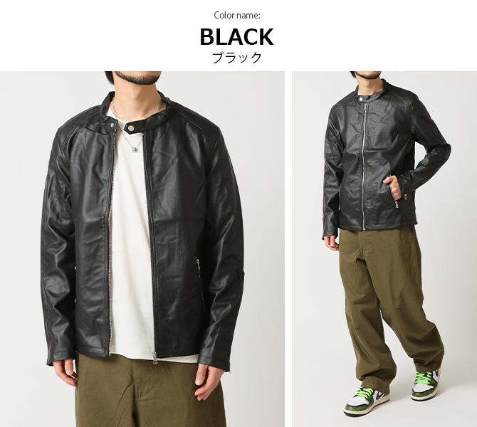 レザージャケット メンズ ライダースジャケット シングルライダース 革