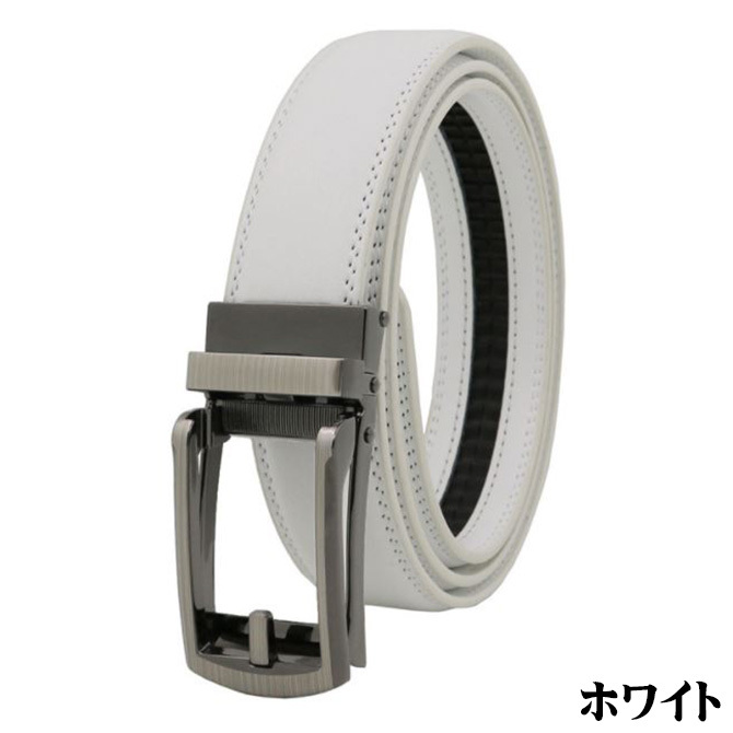 牛革 本革 ベルト 穴なし レザーベルト 無段階 フリーサイズ
