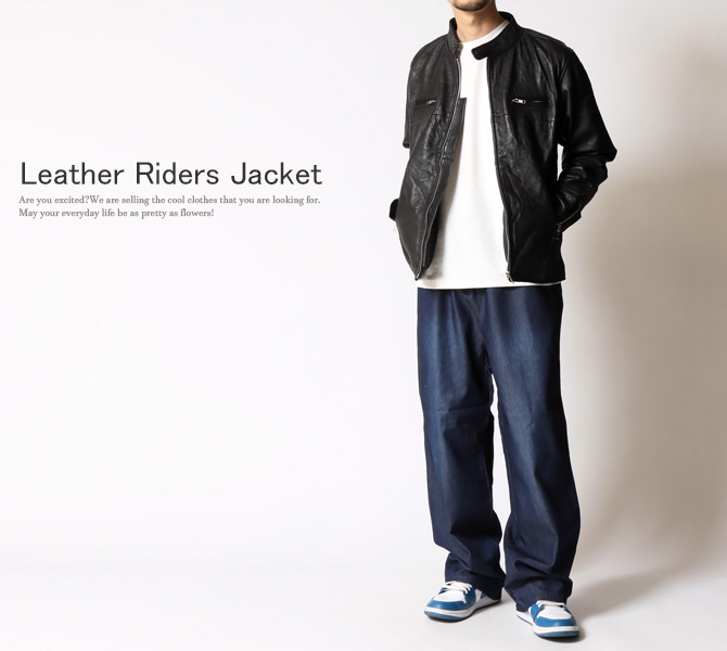 レザージャケット メンズ リプロダクトレザー 本革 ライダースジャケット シングル ダブル ライダー バイク 黒｜mensfashion｜04