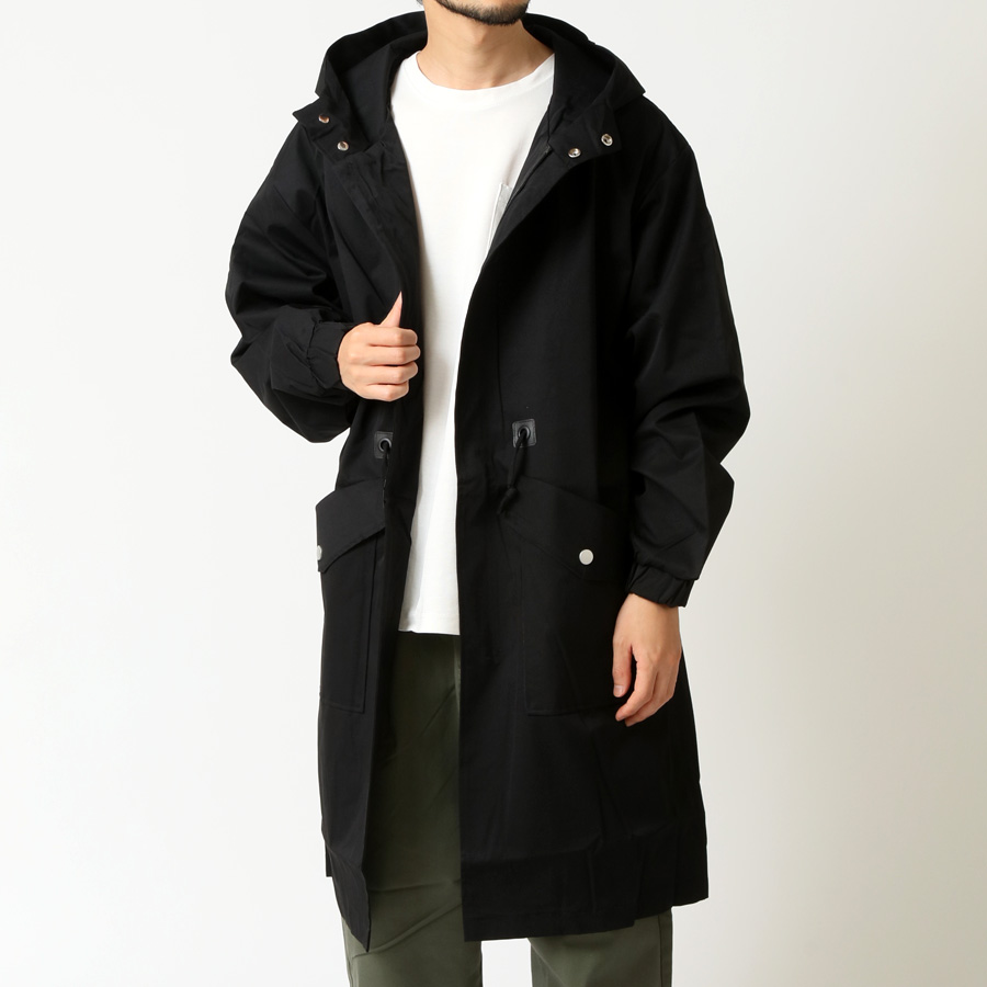 モッズコート メンズ 裏地付き フード ロングコート ミリタリーコート
