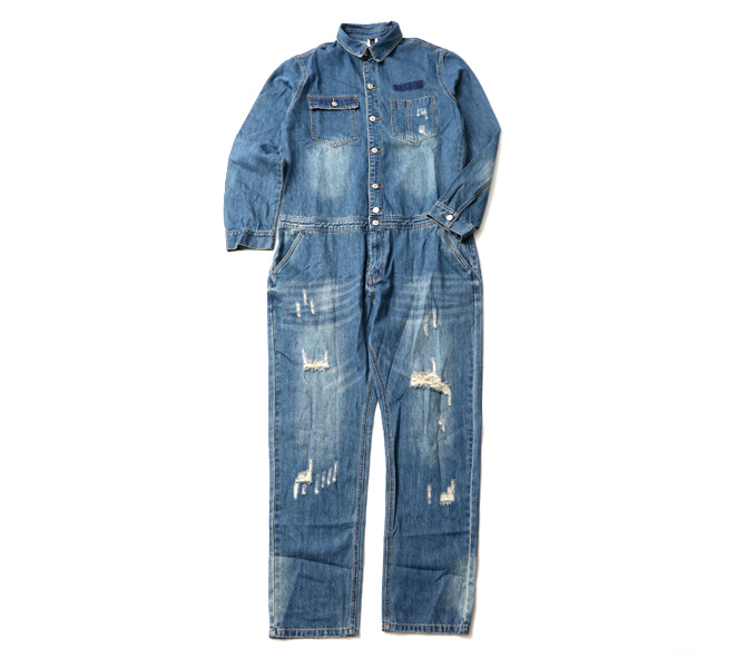 バイクツナギデニム（メンズつなぎ、オールインワン） | ファッション