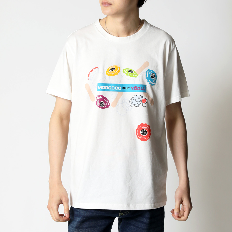 プリントTシャツ メンズ 半袖Tシャツ コラボ Tee 駄菓子 お菓子 企業系 丸首 カットソー
