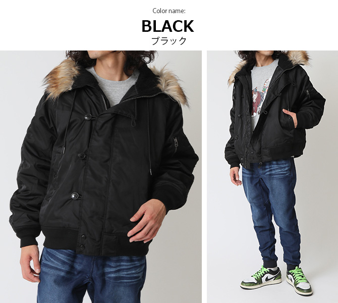 短丈N-2B入手困難 GJ107 Reworked N2B Nylon Short Parka (BLACK) | ファッション通販