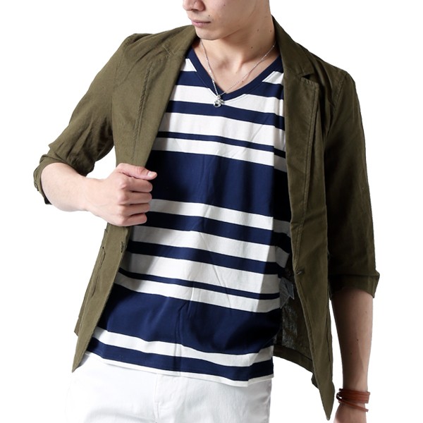 サマージャケット メンズ 綿麻 テーラードジャケット 夏 リネン ジャケット 7分袖ジャケット 清涼 Acjk メンズファッション 通販 Yahoo ショッピング