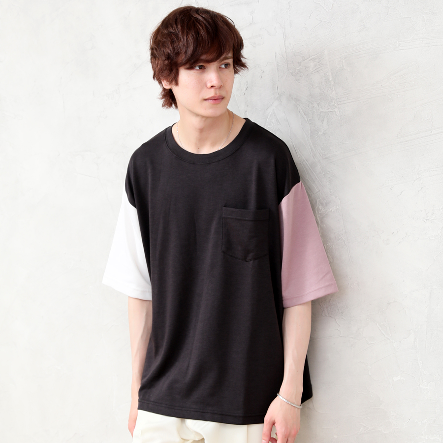 ドライTシャツ メンズ 半袖 ビッグシルエット 切り替え コットンUSA オーバーサイズ 韓国 ファッション 春夏 :act210414:メンズファッション  - 通販 - Yahoo!ショッピング