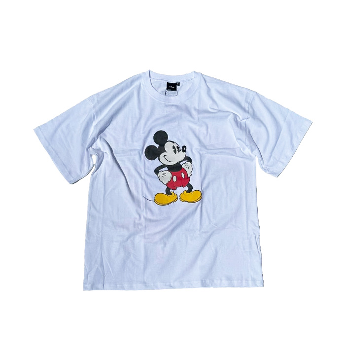 ミッキー BIG プリントTシャツ メンズ オーバーサイズTシャツ