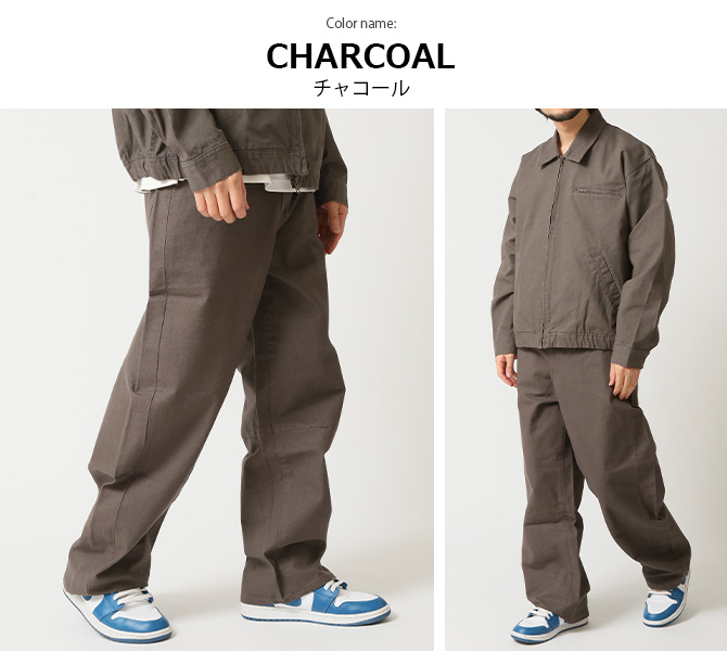 ワイドパンツ メンズ カーブパンツ ダックキャンバス バレルレッグ