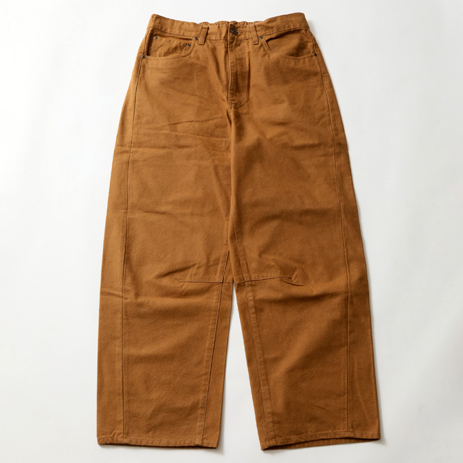 ワイドパンツ メンズ カーブパンツ ダックキャンバス バレルレッグ