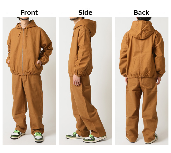 ワイドパンツ メンズ カーブパンツ ダックキャンバス バレルレッグ