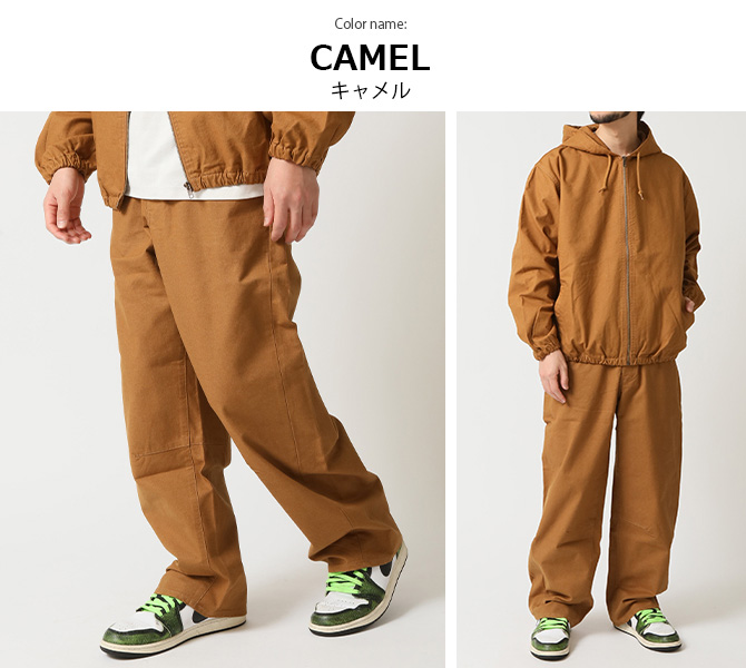 ワイドパンツ メンズ カーブパンツ ダックキャンバス バレルレッグ