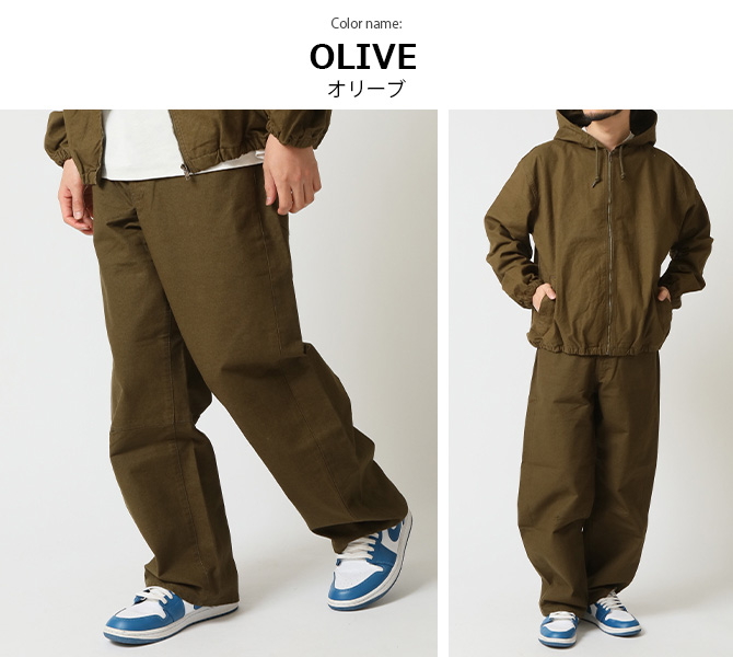 ワイドパンツ メンズ カーブパンツ ダックキャンバス バレルレッグ