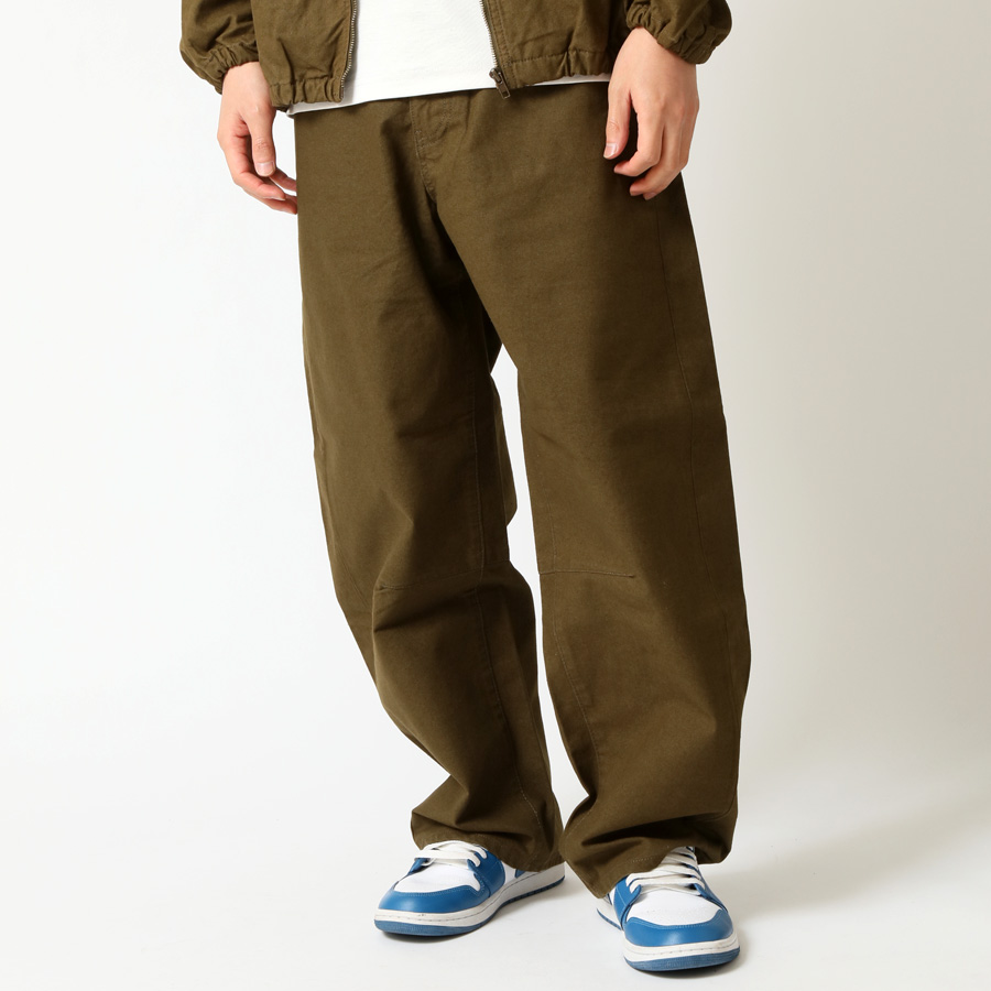 ワイドパンツ メンズ カーブパンツ ダックキャンバス バレルレッグ