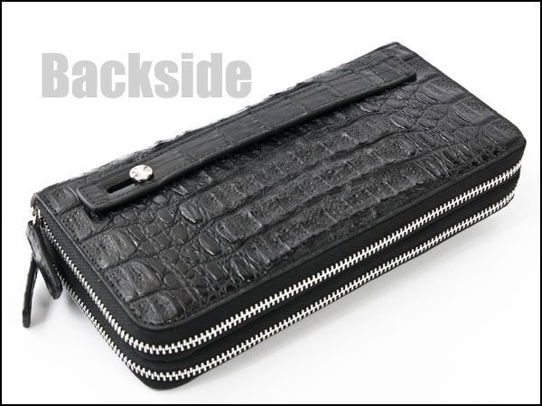 セカンドバッグ 本革 カイマン クロコダイル ワニ革 マルチ
