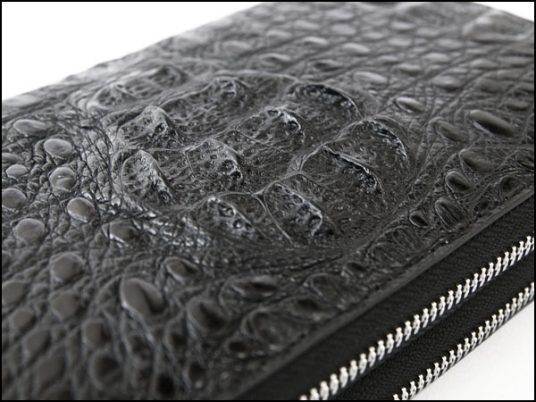 セカンドバッグ 本革 カイマン クロコダイル ワニ革 マルチ