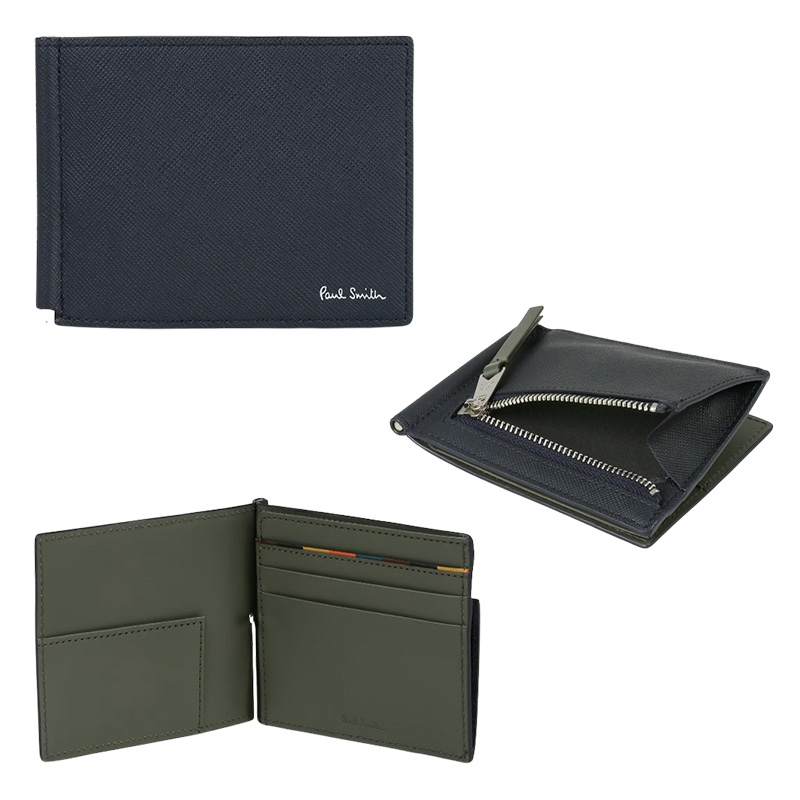 最大10%OFFクーポン Paul Smith ポールスミス 財布 メンズ マネークリップ ブライト 小物