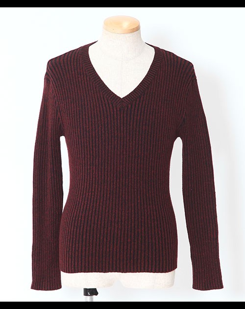 ニット メンズ ｖネック ストライプ編み込みｖネックニット おしゃれ 30代 40代 50代 メンズスタイル Menz Style 02 130n2751 Menz Style 通販 Yahoo ショッピング