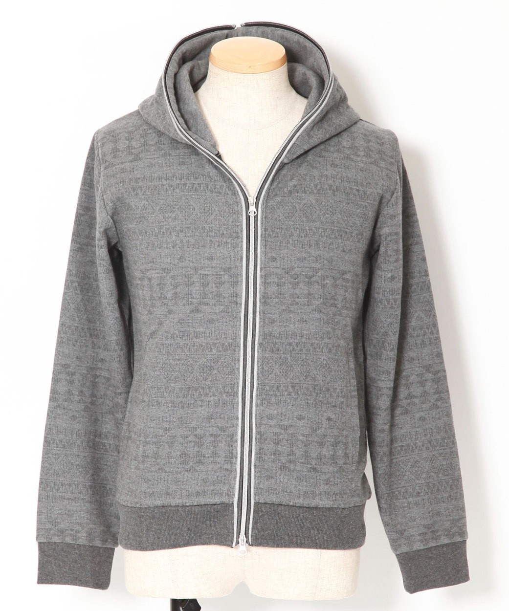 パーカー メンズ ジップパーカー 長袖 ダブルジップ 30代 40代 50代 Menz Style メンズスタイル ジャガード デザイン 07 Menz Style 通販 Yahoo ショッピング