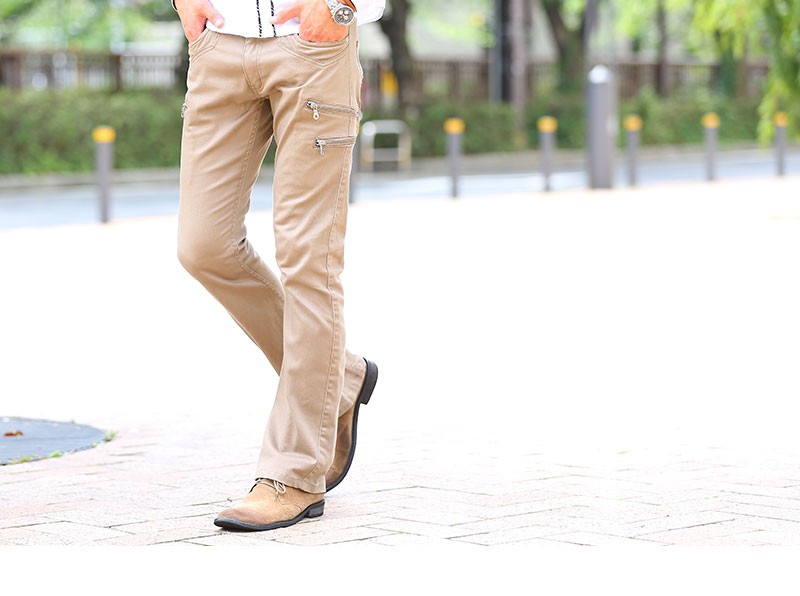 チノパン メンズ ボトムス チノ パンツ ストレッチ ブーツカット シューカット ベルボトム 30代 40代 MENZ-STYLE メンズスタイル  脚長 効果 :07-820353:MENZ-STYLE - 通販 - Yahoo!ショッピング