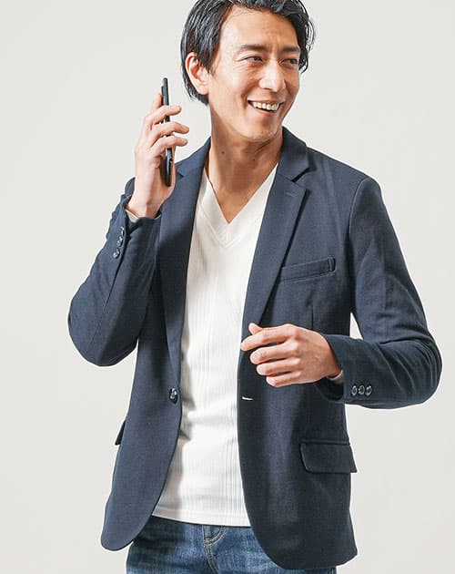 テーラードジャケット メンズ 春 50代 春アウター 紺ブレザー