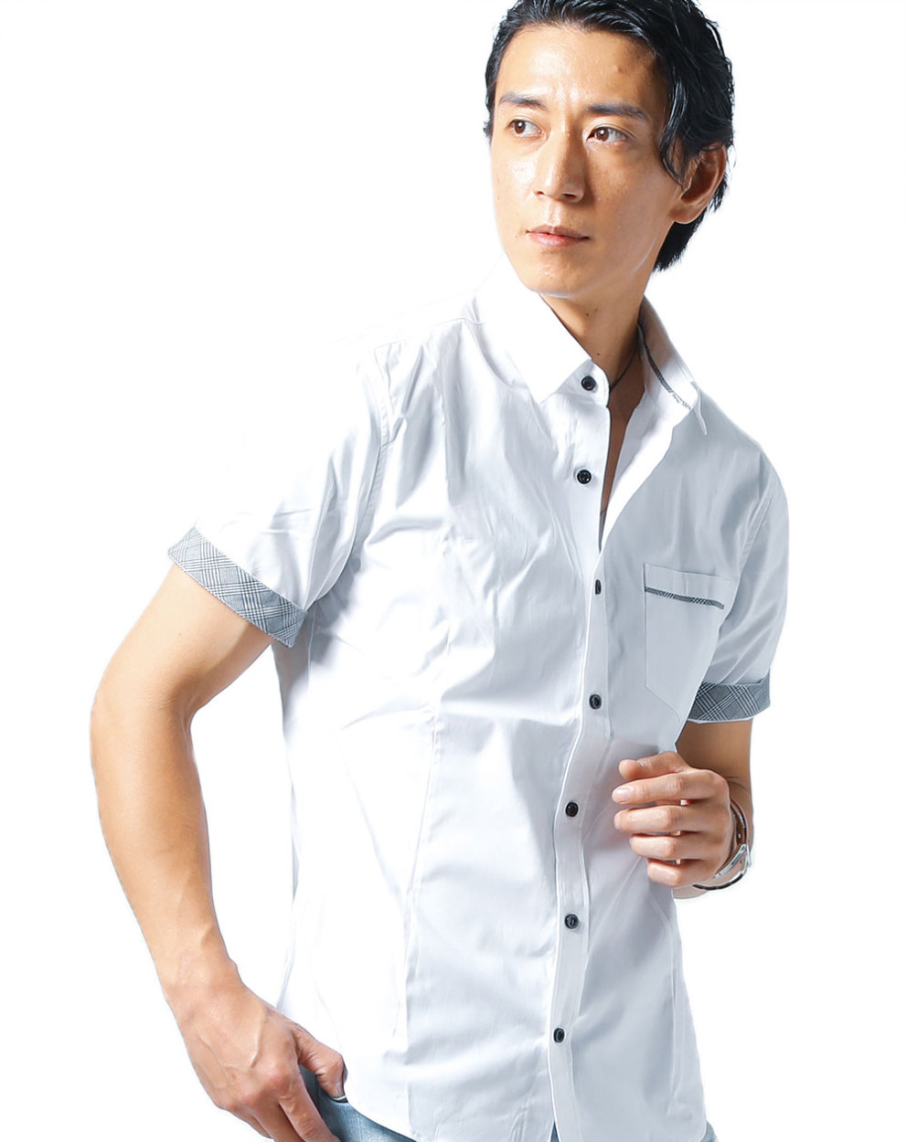 冷感シャツ メンズ 半袖 接触冷感 夏 夏用 夏物 クールマックス