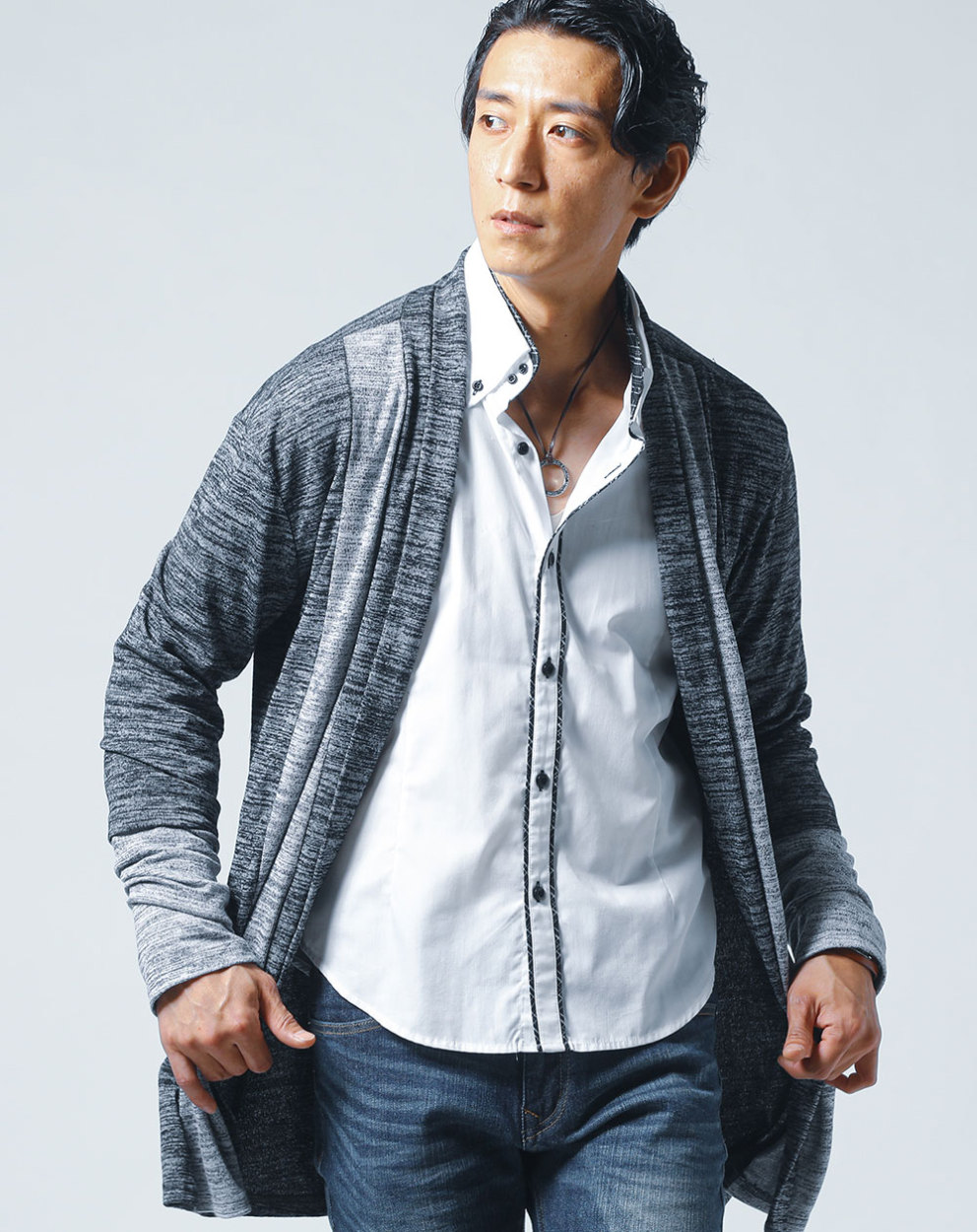 ロングカーディガン メンズ 40代 50代 冬 秋 カーディガン