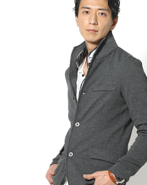 ジャケット メンズ 春 50代 イケオジ スタンドカラー 春アウター