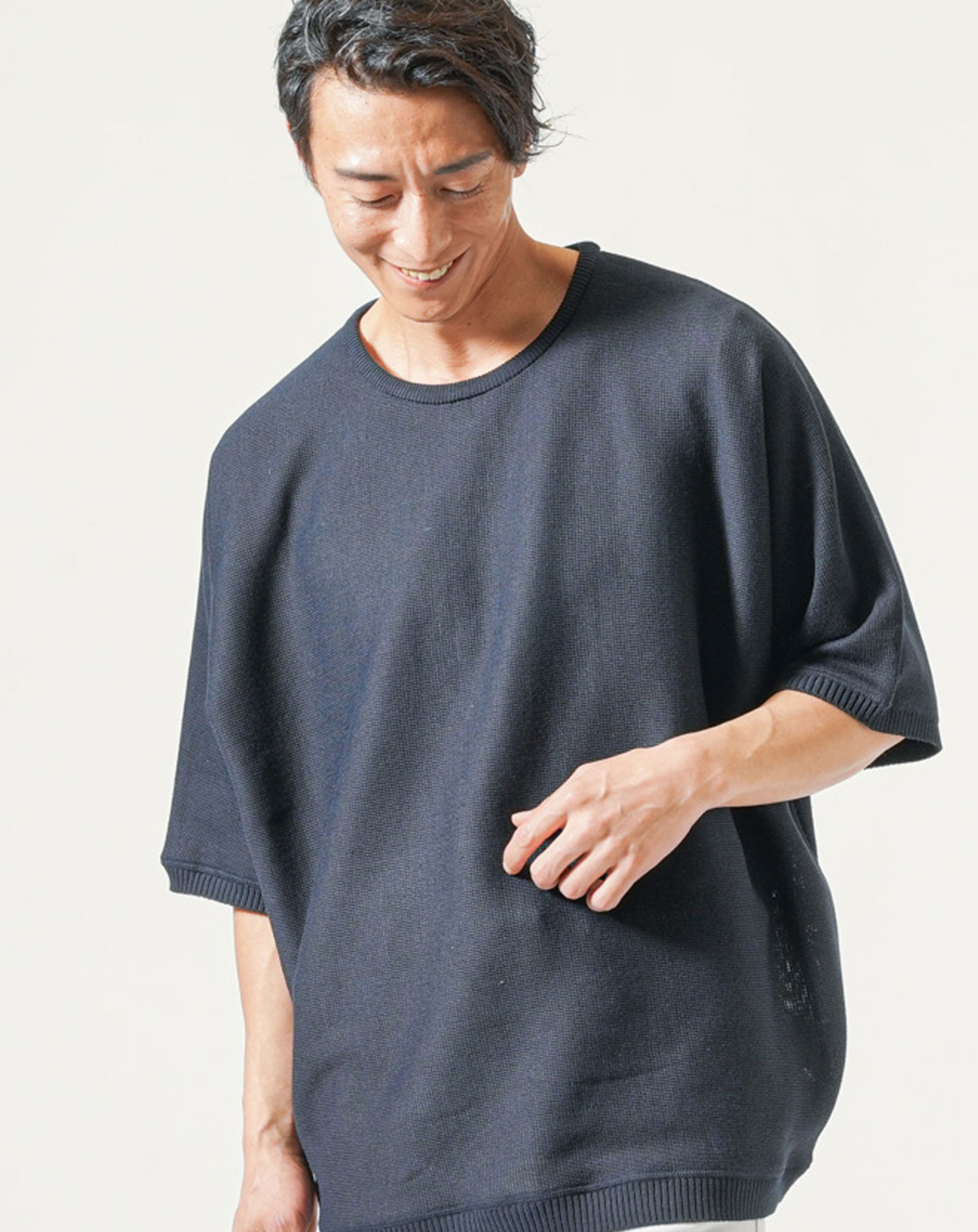 メンズサマーセーター サマーニット メンズ 半袖 50代 サマーセーター