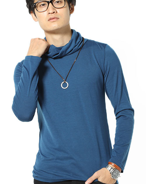 ハイネック tシャツ メンズ タートルネック 長袖 タートルネック