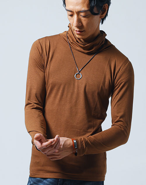 ハイネック tシャツ メンズ タートルネック 長袖 タートルネック