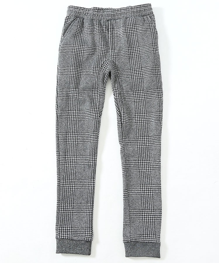 ジョガーパンツ メンズ ジョガー ボトムス 裏起毛 チェック シルエット グレンチェックデザイン裏起毛ジョガーパンツ 170 Menz Style 通販 Yahoo ショッピング