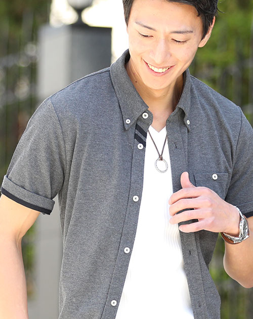 かっこいいポロシャツ メンズ ポケット ちょいワル かっこいい 前開き