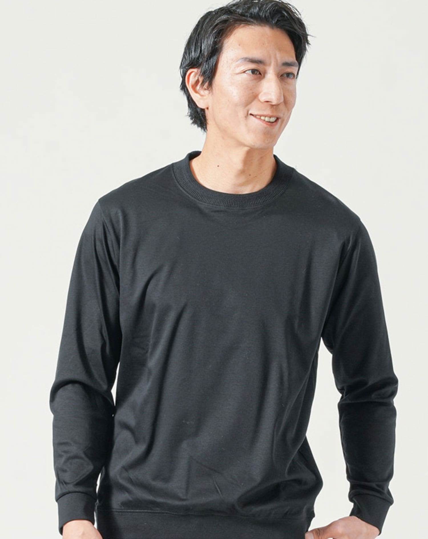 ジャケt ジャケット用tシャツ メンズ 白 襟高 すけない白 ロンt