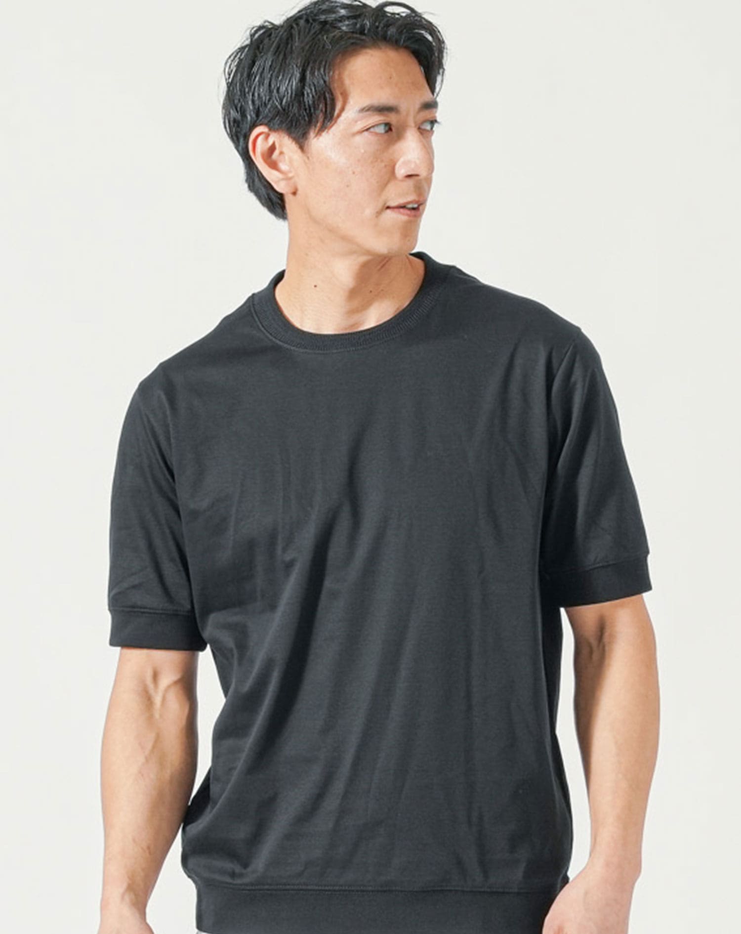 ジャケt ジャケット用tシャツ 専用 メンズ 襟高 半袖 ジャケット