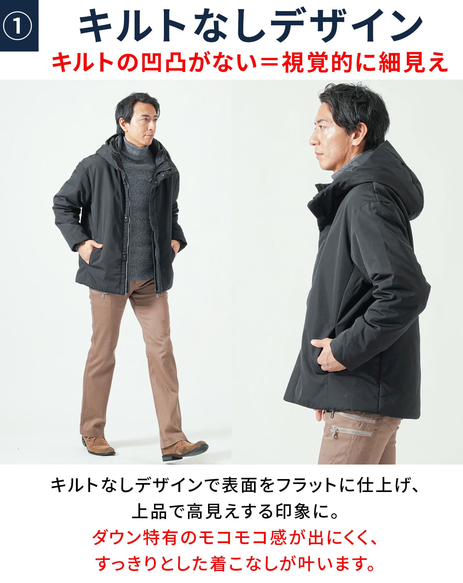 中綿ダウンジャケット アウター メンズ 冬 ショート丈 おしゃれ スリム