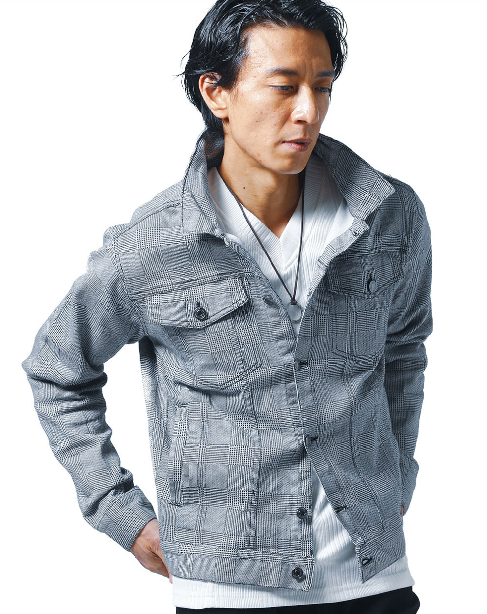 ジャケット メンズ グレー 40代 50代 冬 秋 服 アウター