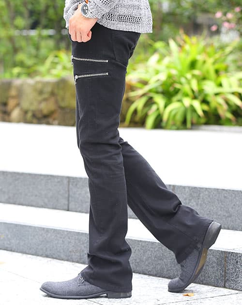 ブーツカット メンズ フレアパンツ ベルボトム 脚長 チノパンツ デニム ブーツカット メンズ フレアパンツ ベルボトム 脚長 チノパンツ デニム