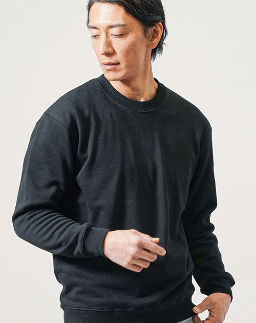 トレーナー メンズ トップス スウェット 裏パイル クルーネック
