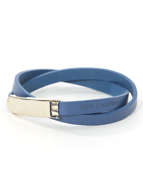 レザーブレスレット 二重 イタリアンレザー ブレスレット メンズ ペア