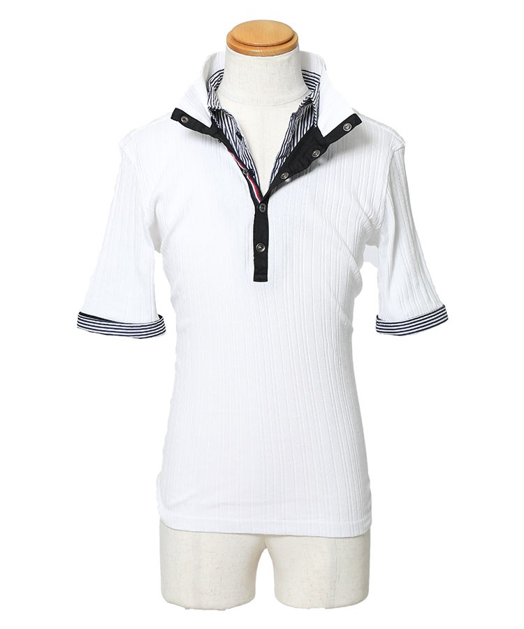 ポロシャツ メンズ トリコロール レイヤード 半袖 おしゃれ 代 30代 40代 50代 大きいサイズ 夏 Sentronic Com Co